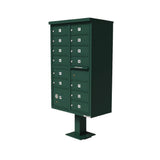16-Mailboxes 1-Outgoing Mail Compartment 2-Parcel Lockers Pedestal Mount Cluster Box Unit - Super Arbor
