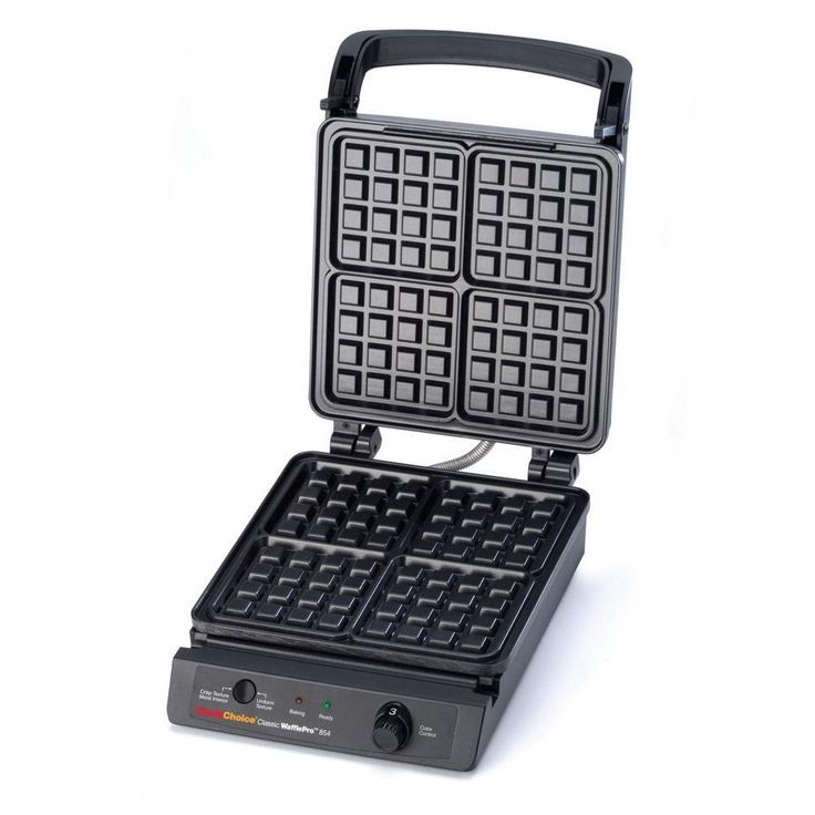 Classic WafflePro 4-Slice Black Stainless Steel American Waffle Maker