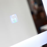 39.5 in x 28.5 in. White/Blue LED Lighted Mirror With Touch Sensor