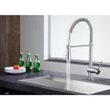 Carriage Single Handle Standard Kitchen Faucet in Brushed Nickel - Super Arbor