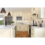 allen + roth Annscroft 12-in W x 36.125-in H x 12-in D Hazelnut Maple Door Wall Semi-Custom Cabinet