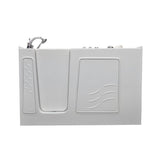 60 in. Walk-In Whirlpool Bathtub in White with 1.6 GPF Single Flush Toilet - Super Arbor