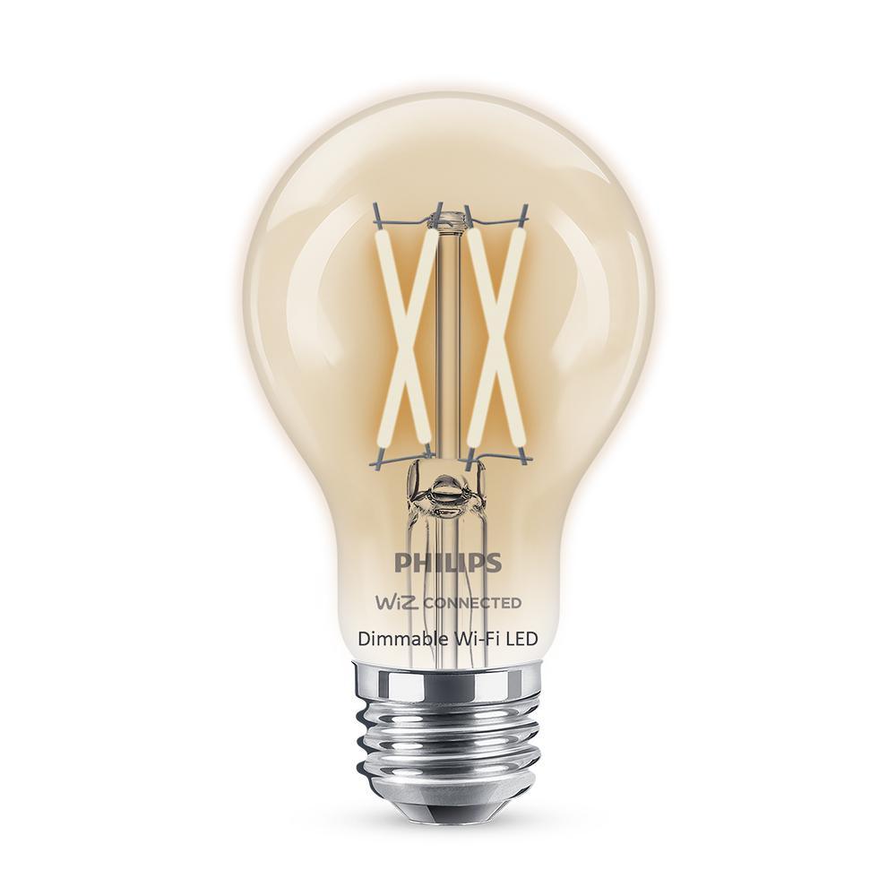 Amber A19 LED 40W Equivalent Dimmable Smart Wi-Fi Wiz Connected Wireless Light Bulb - Super Arbor