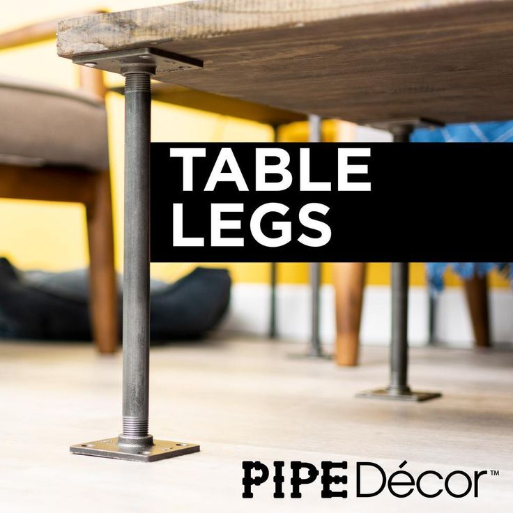 1/2 in. x 1 ft. L Black Steel  Pipe Square Flange Table Leg Kit (Set of 4)