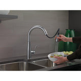 Essa Single-Handle Pull-Down Sprayer Kitchen Faucet with MagnaTite Docking in Arctic Stainless - Super Arbor