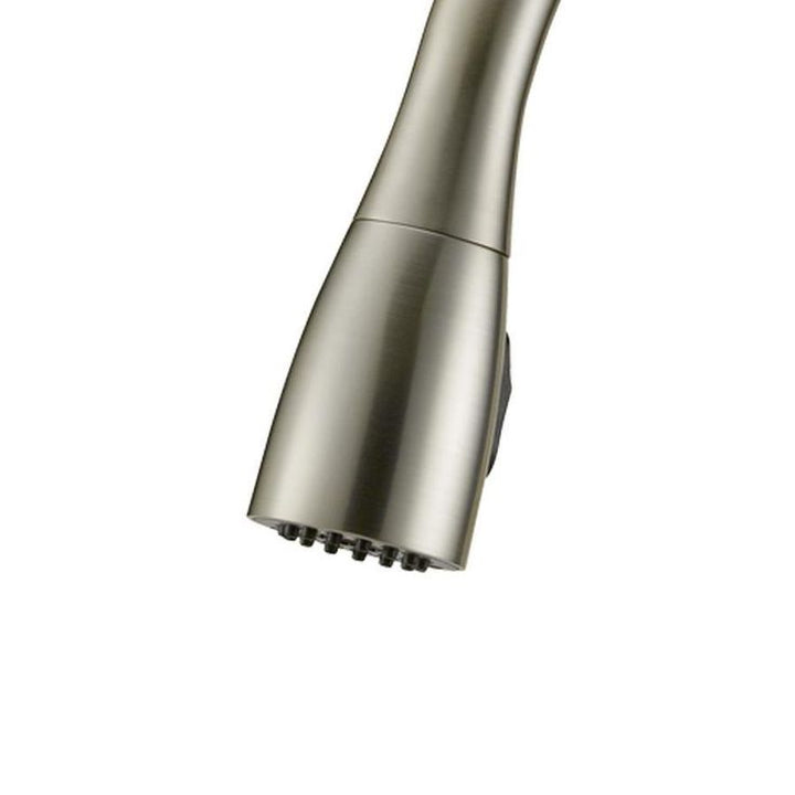 EZ-FLO Tuscany Brushed Nickel 1-Handle Deck-Mount Pull-Down Handle Kitchen Faucet (Deck Plate Included)