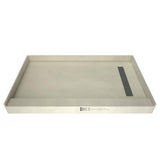Redi Trench 32 in. x 60 in. Single Threshold Shower Base with Left Drain and Solid Brushed Nickel Trench Grate - Super Arbor