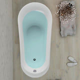 Cannes 67 in. Acrylic Flatbottom Freestanding Bathtub in White - Super Arbor