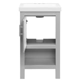 Spa 18-1/2 in. W Bath Vanity in Dove Gray with Cultured Marble Vanity Top in White with White Sink