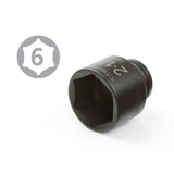 3/4 in. Drive 2-1/16 - 2-1/2 in. 6-Point Shallow Impact Socket Set - Super Arbor