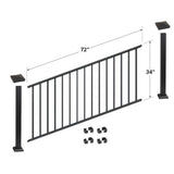 Fortress Building Products 6-ft x 34-in Black Sand Aluminum Deck Rail Kit