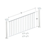 Fortress Building Products 6-ft x 40-in White Aluminum Deck Rail Kit