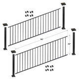 Fortress Building Products 16-ft x 34-in Black Sand Aluminum Deck Rail Kit