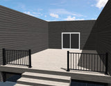 Fortress Building Products 16-ft x 34-in Black Sand Aluminum Deck Rail Kit