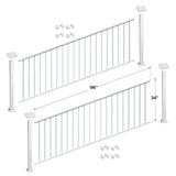 Fortress Building Products 16-ft x 34-in White Aluminum Deck Rail Kit