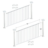 Fortress Building Products 12-ft x 40-in White Aluminum Deck Rail Kit