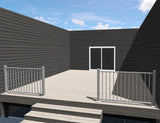 Fortress Building Products 16-ft x 40-in White Aluminum Deck Rail Kit