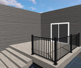 Fortress Building Products 18-ft x 40-in Black Sand Aluminum Deck Rail Kit