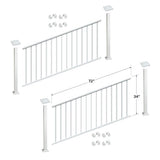 Fortress Building Products 16-ft x 34-in White Aluminum Deck Rail Kit