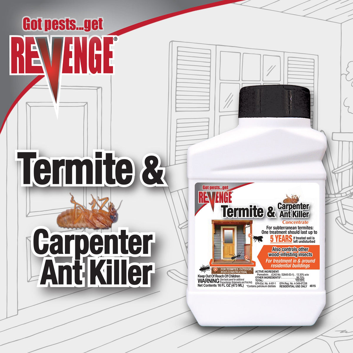Bonide Revenge Termite & Carpenter Ant Control Concentrate, 32 oz