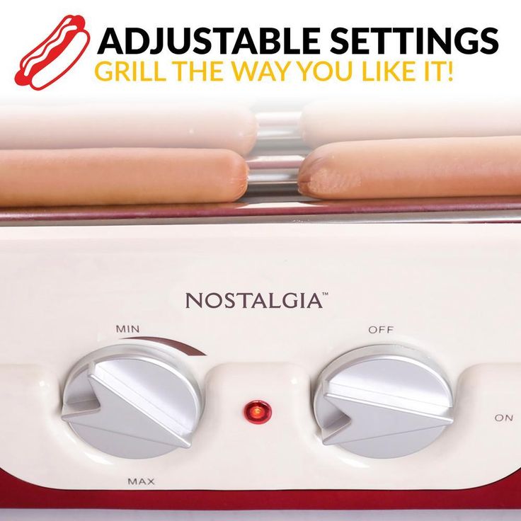 Retro Red Electric Hot Dog Roller and Bun Warmer