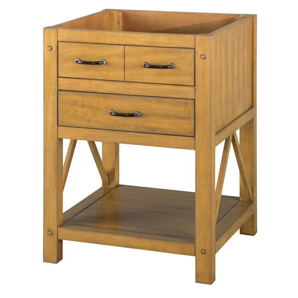 Avondale 24 in. Vanity Cabinet Only in Weathered Pine - Super Arbor