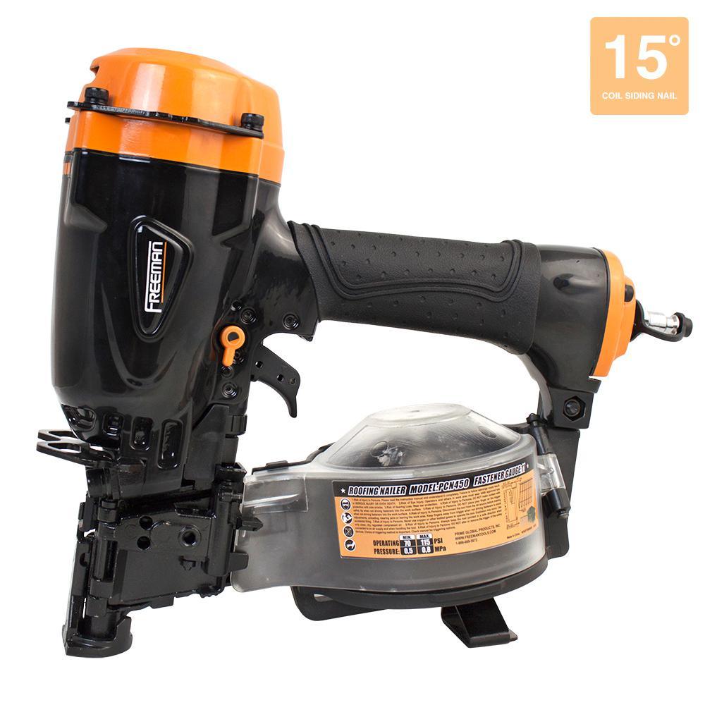Pneumatic 15 Degree 1-3/4 in. Rapid Fire Coil Roofing Nailer - Super Arbor