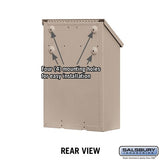 Decorative Vertical Mailbox with Privacy Plate and Magazine Hooks - Beige