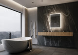 PARIS MIRROR Galaxy Cabinet 24-in x 32-in Lighted LED Surface Mount 3000K Mirrored Soft Close Medicine Cabinet