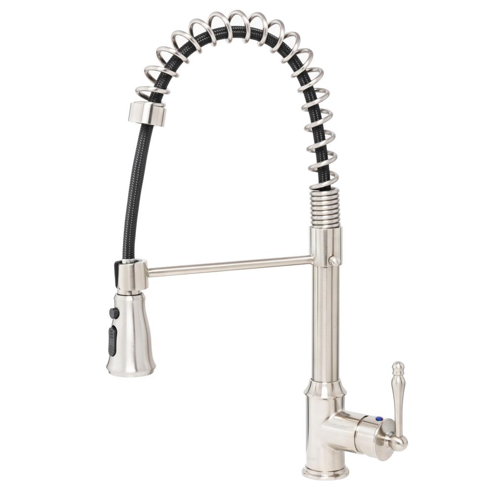 Handmade All-in-One Topmount Stainless Steel 33 in. x 22 in. Single Bowl Kitchen Sink w/ Spring Neck Faucet, Accessory