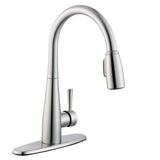 900 Series Single-Handle Pull-Down Sprayer Kitchen Faucet with Soap Dispenser in Stainless Steel - Super Arbor