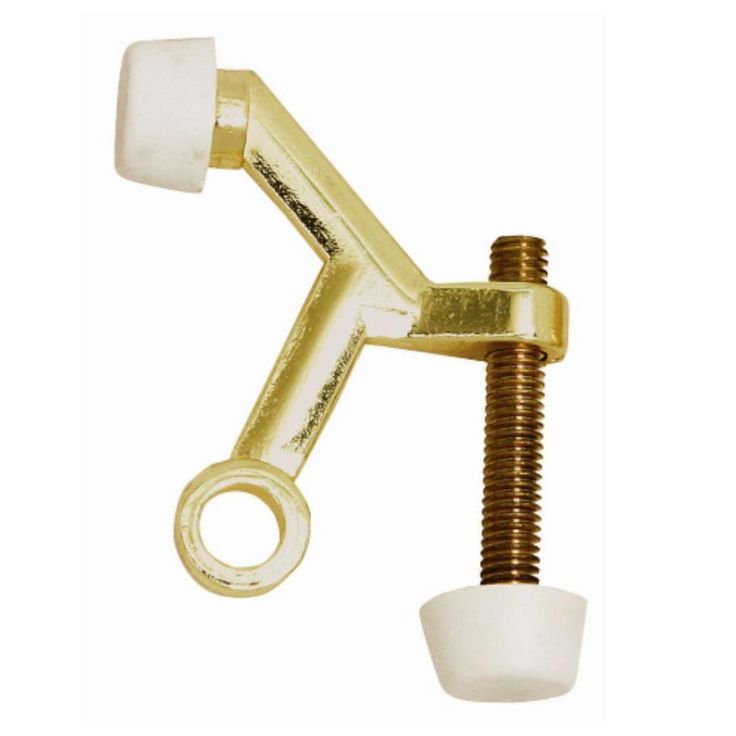 2-1/8 in. x 1-3/4 in. Polished Brass Standard Hinge Pin Door Stop Value Pack (10 per Pack)
