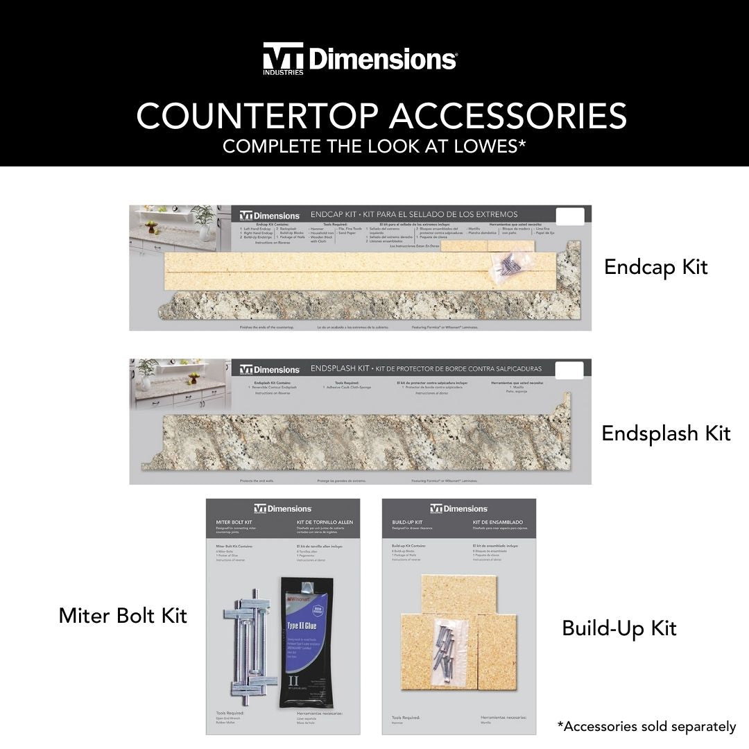VT Dimensions Formica 10-ft x 25.5-in Cafe Azul Right-Hand Miter-Cut Laminate Kitchen Countertop with Integrated Backsplash
