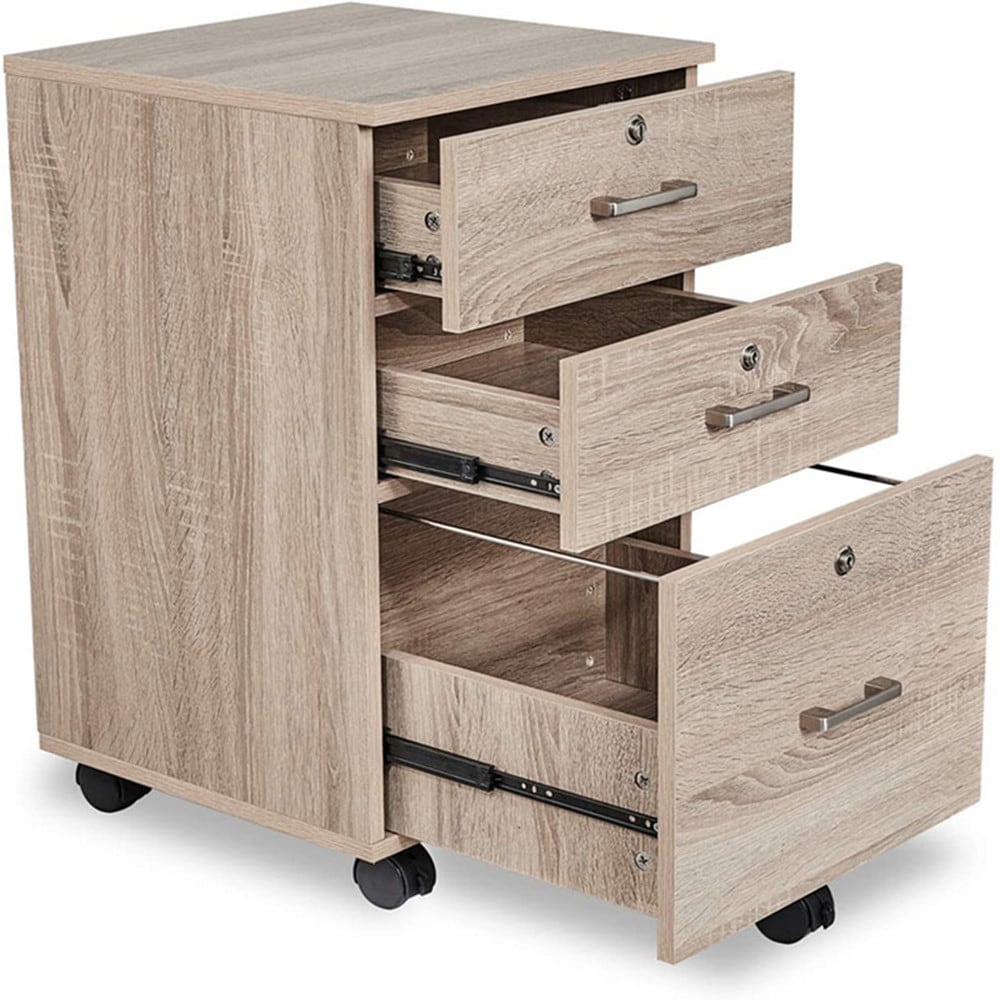 Winado File Cabinets Wood 3-Drawer 19.69-in File Cabinet