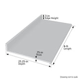 VT Dimensions Formica 8-ft Carrara Bianco Straight Laminate Kitchen Countertop with Integrated Backsplash