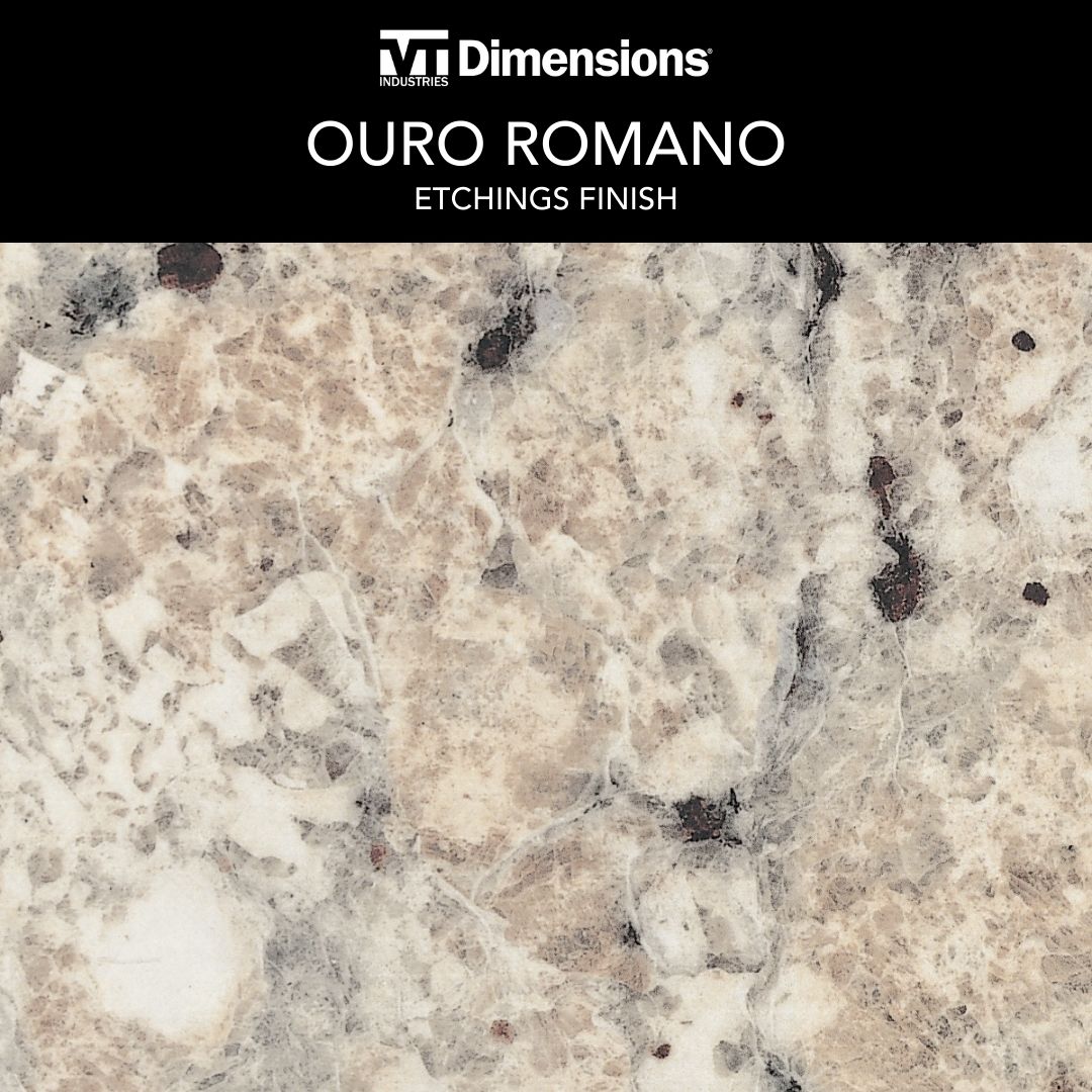 VT Dimensions Formica 6-ft Ouro Romano Etchings Straight Laminate Kitchen Countertop with Integrated Backsplash