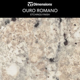 VT Dimensions Formica 6-ft Ouro Romano Etchings Straight Laminate Kitchen Countertop with Integrated Backsplash