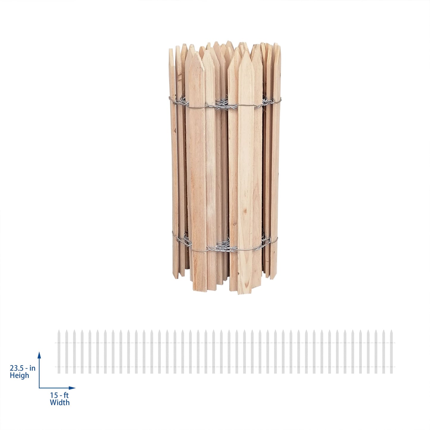 Cedar Brown Woven Wire Rolled Fencing - 15ft x 2ft