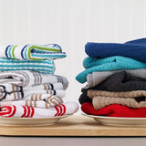 T-Fal Sand Solid and Stripe Cotton Waffle Terry Kitchen Dish Towel (Set of 6)