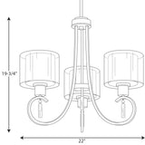 Progress Lighting Invite 3-Light Antique Bronze Transitional Chandelier