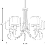 Progress Lighting Invite 5-Light Brushed Nickel Transitional Chandelier