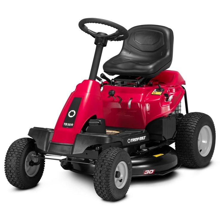 Troy-Bilt TB 30 in. 382 cc Auto-Choke Engine 6-Speed Manual Drive Gas Rear Engine Riding Lawn Mower with Mulch Kit Included