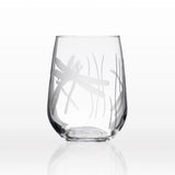 Dragonfly 17 oz. Clear Stemless Wine Glass (Set of 4)