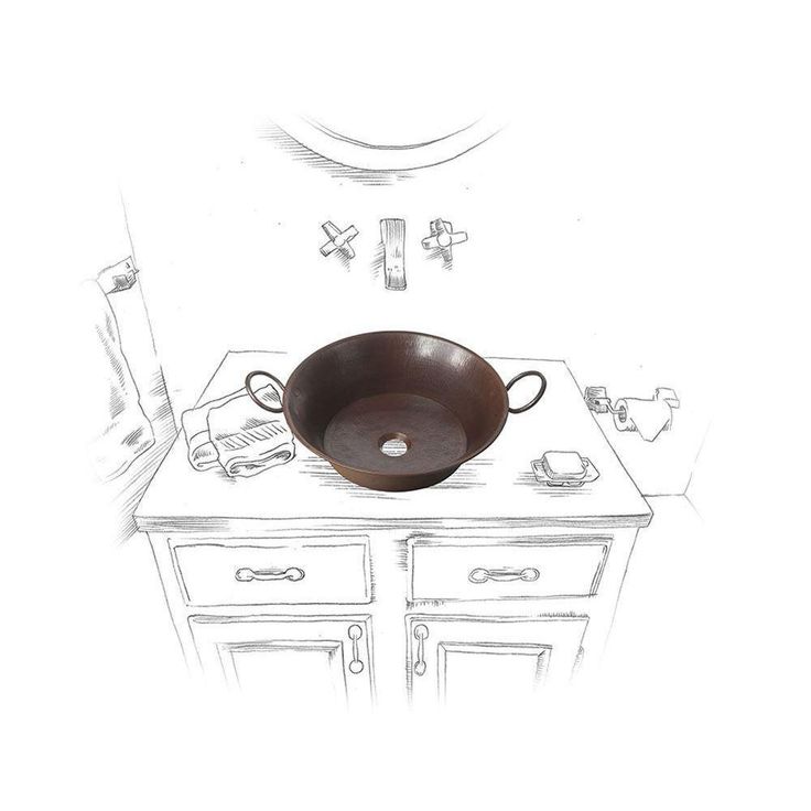 SINKOLOGY Copernicus All-In-One 21 in. Copper Bathroom Vessel Sink with Pfister Ashfield Bronze Faucet and Drain