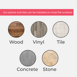 Lucida USA BaseCore Blanc White 12-mil x 6-in W x 36-in L Waterproof Peel and Stick Vinyl Plank Flooring (54-sq ft/ Carton)