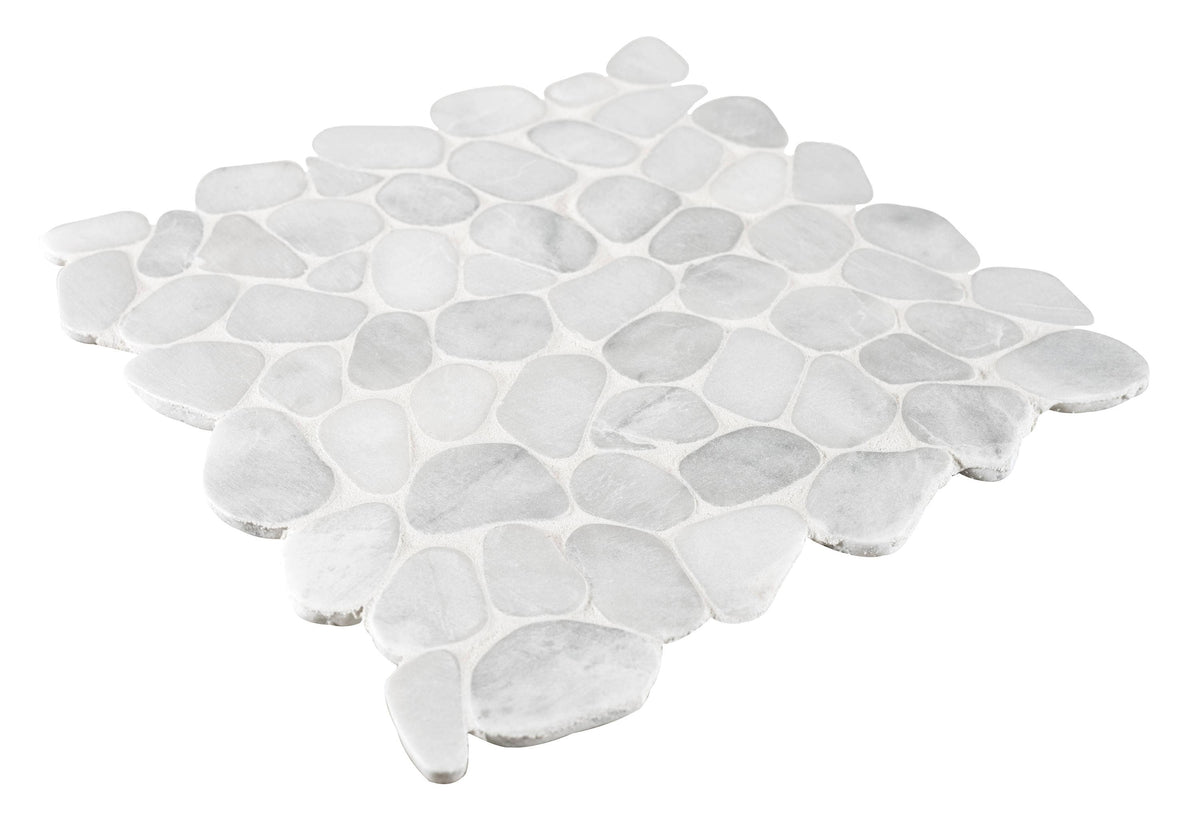 Satori Shoreside Bianco 12-in x 12-in Honed Natural Stone Look Mosaic Floor and Wall Tile (1-sq. ft/ Piece)