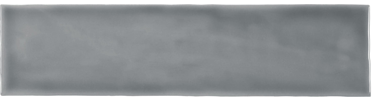 Satori Talesso Steel 3-in x 12-in Glossy Ceramic Subway Wall Tile (0.24-sq. ft/ Piece)