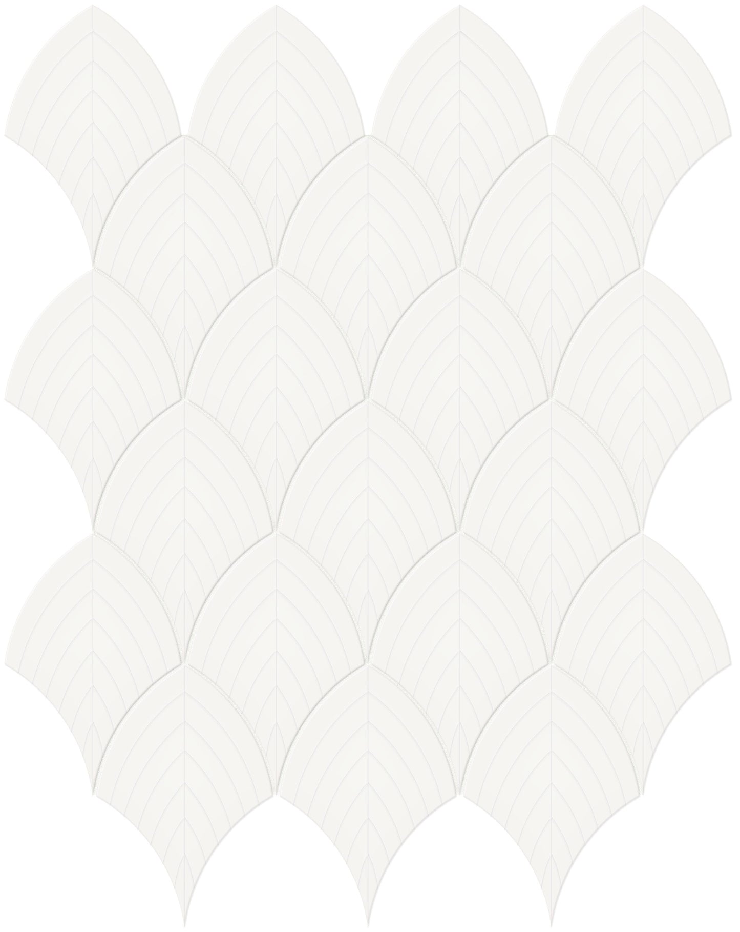 Satori Hudson Brilliant White 11-in x 13-in Glossy Porcelain Arabesque Mosaic Wall Tile (1.01-sq. ft/ Piece)
