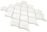 Satori Hudson Brilliant White 11-in x 13-in Glossy Porcelain Arabesque Mosaic Wall Tile (1.01-sq. ft/ Piece)