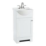 Scott Living Durham 24-in White Oak Single Sink Bathroom Vanity with Gray Engineered Stone Top